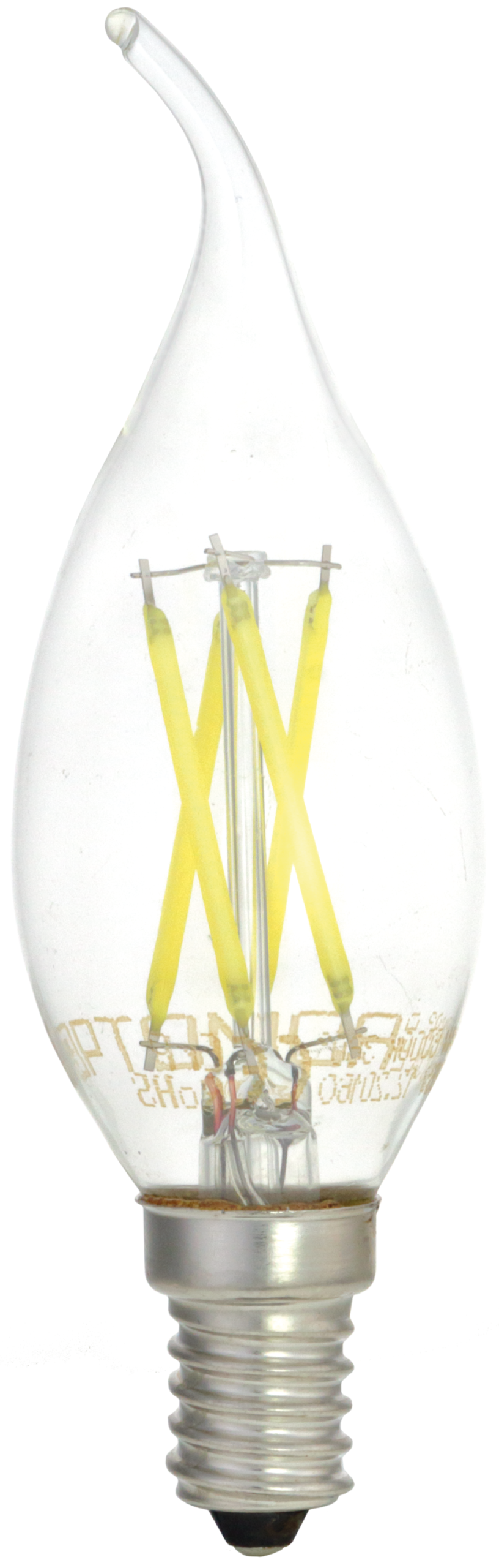 LED Filament Tip Candle Bulb C35T E14 Clear Glass Димируем