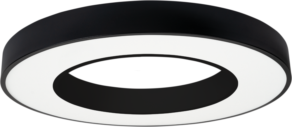 LED Осветително Тяло за Таван Кръгъл Shape Черно Тяло