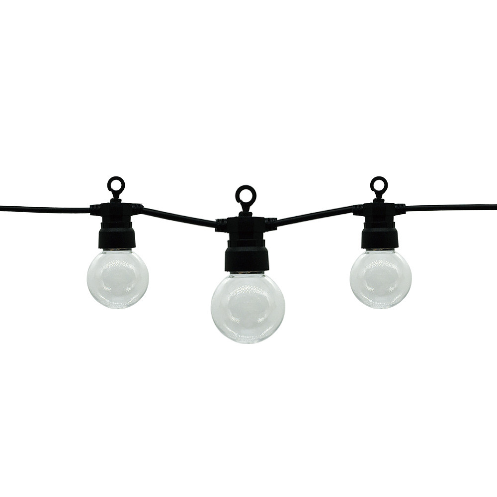 Черен Outdoor String Light с Bulbs 20pc 10M + 3M Кабел