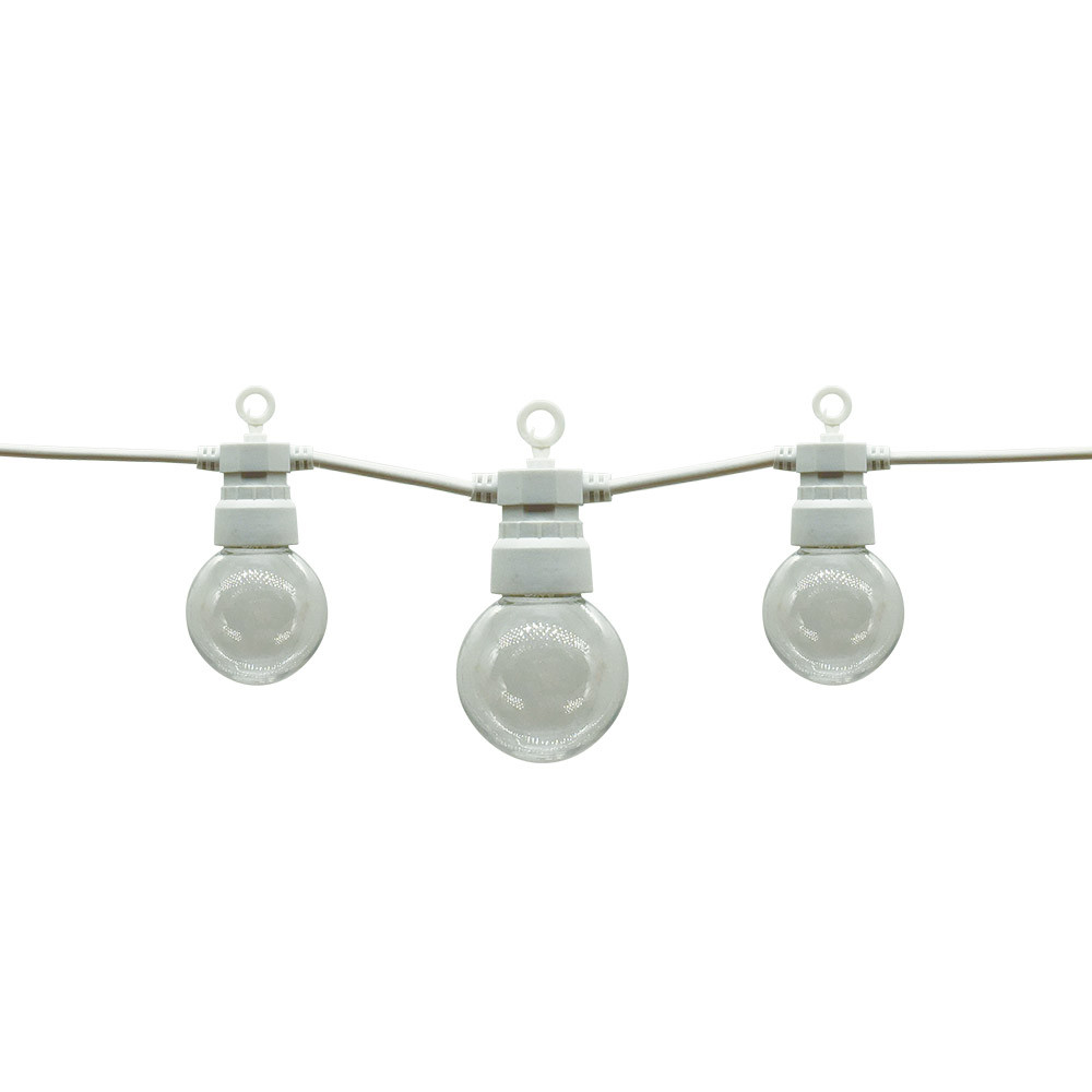 Бял Outdoor String Light с Bulbs 20pc