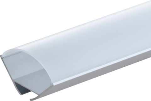 Aluminium Profile за LED Лента Сребристо Тяло Бял Cover L=2m