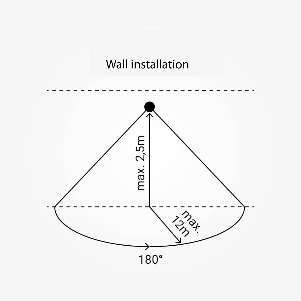 LED PIR Сензор за Движение IP54 Черен - Image 3
