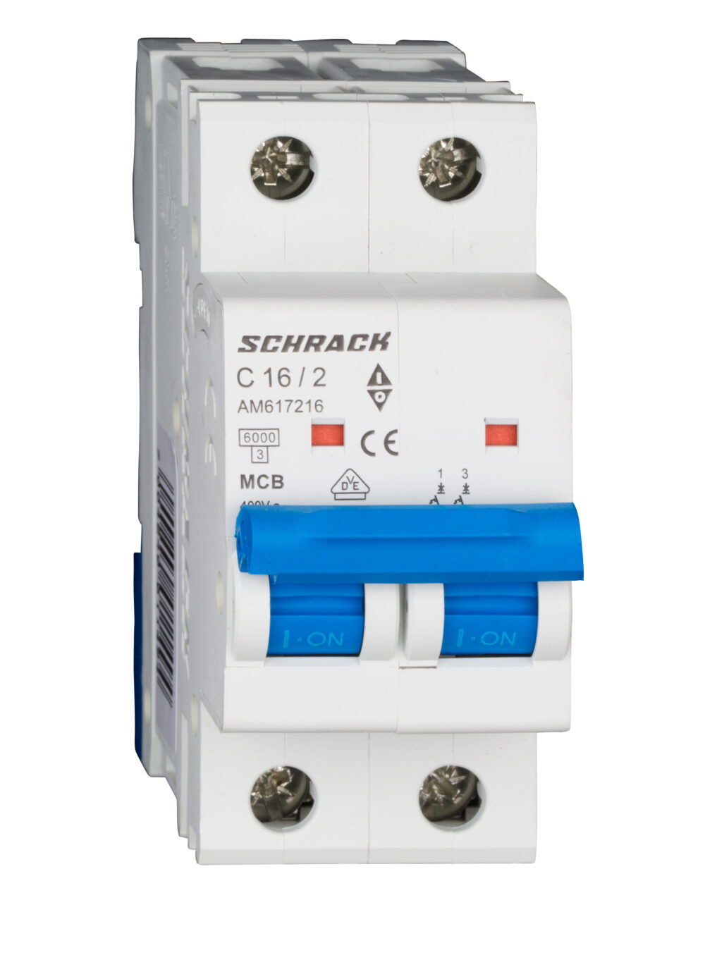 Миниатюрен прекъсвач AMPARO 6kA, C 16A, 2P