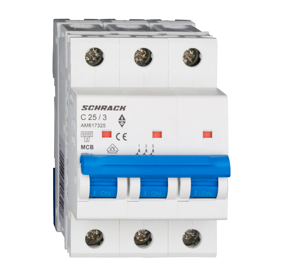 Миниатюрен прекъсвач AMPARO 6kA, C 25A, 3P