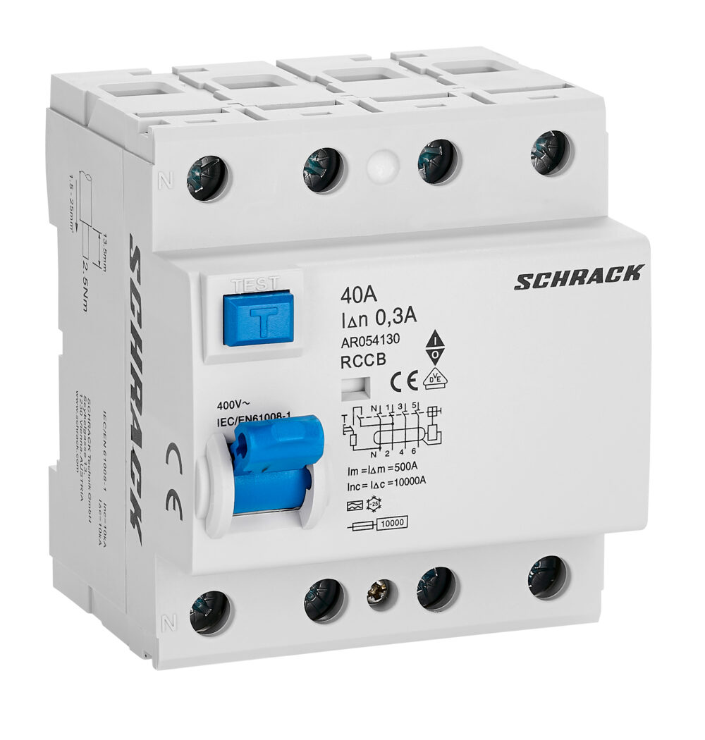 Дефектнотокова защита AMPARO, 4P, тип A, 10kA, 300mA, 40A
