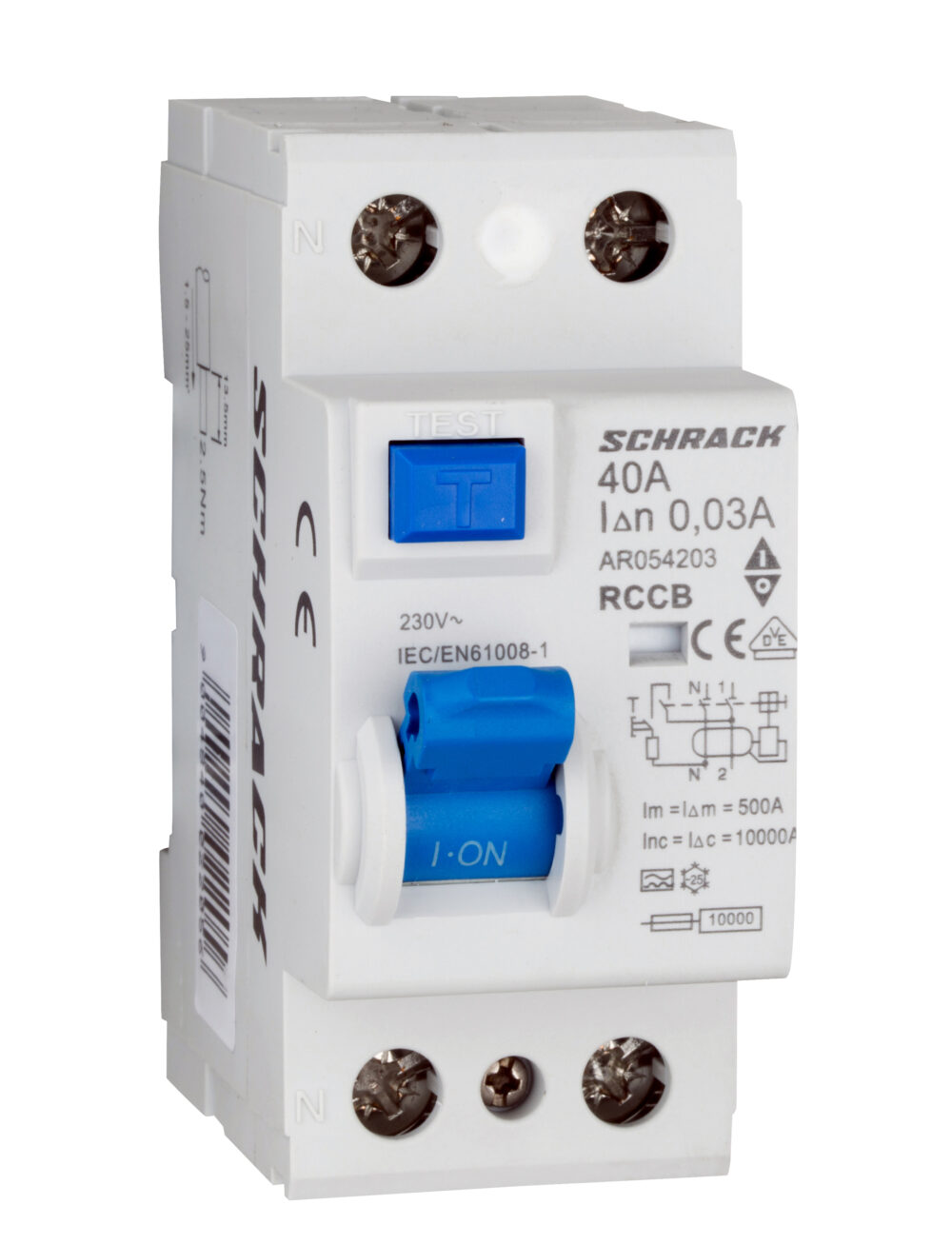 Дефектнотокова защита AMPARO, 2P, тип A, 10kA, 30mA, 40A