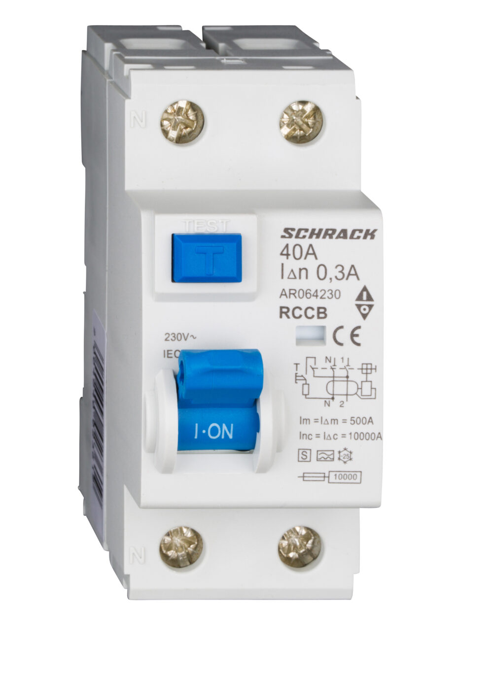 Дефектнотокова защита AMPARO 2P, тип A / S, 10kA, 300mA, 40A