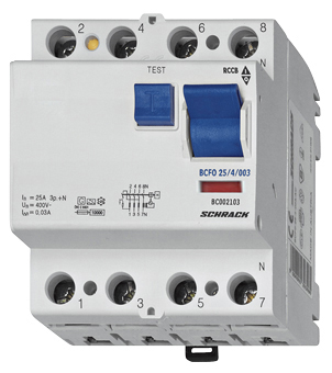 Дефектно токова защита 80A, 4Р, 30mA, тип AC, 10kA