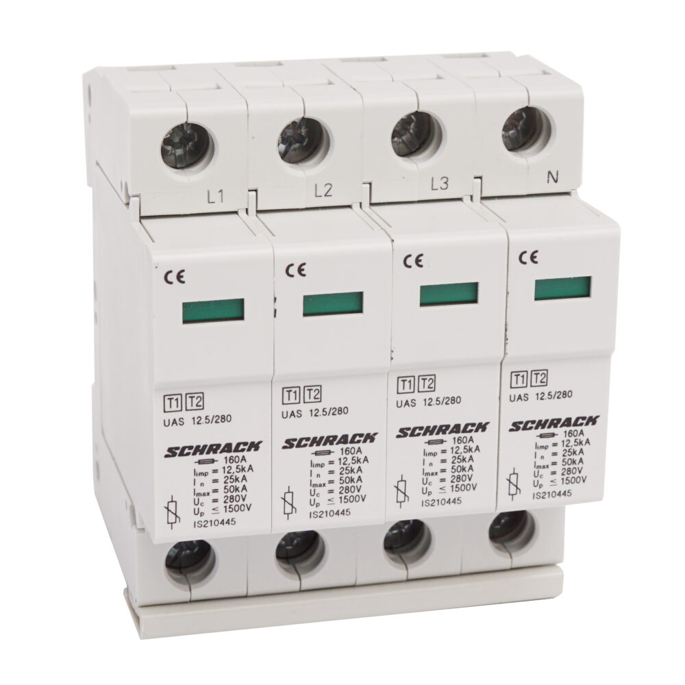 Арестор T1+2/BC-SPD, комплект, 4P, Серия UAS, 280V / 12.5kA