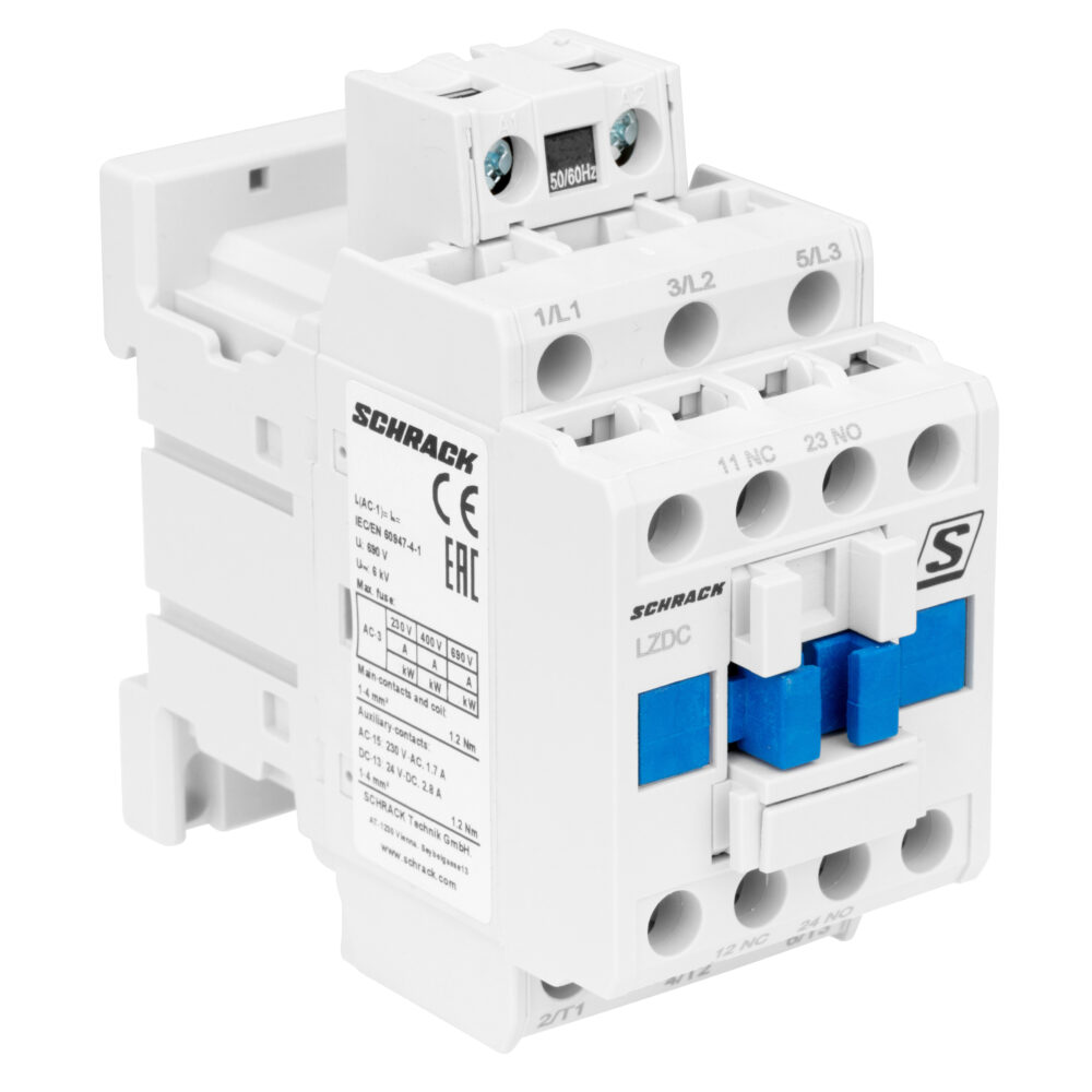 Контактор 3P, CUBICO Classic, 5,5kW, 12A,1NO+1NC, 230VAC