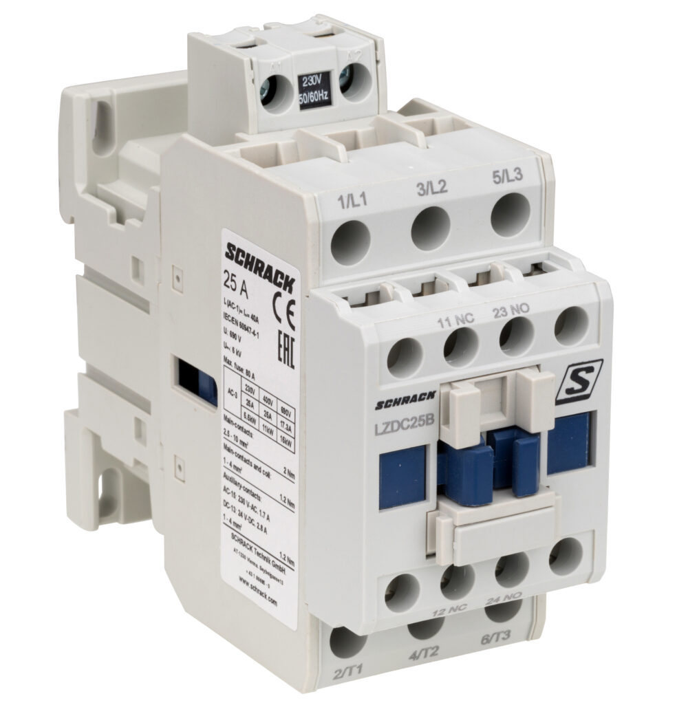 Контактор 3P, CUBICO Classic, 11kW, 25A, 1NO+1NC, 230VAC