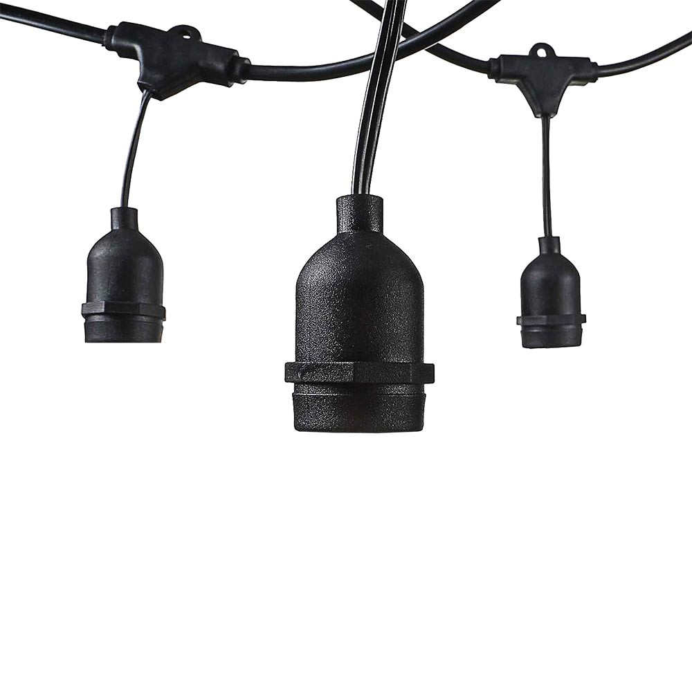 Черен Outdoor String Light 10pc. 6M Suspended Sockets