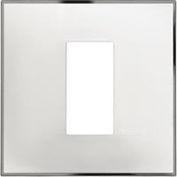 Рамка 1 мод. цвят Бял с хром (White chrome) Classia Bticino /блистер/