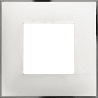 Рамка 2 мод. цвят Бял с хром (White chrome) Classia Bticino /блистер/