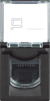 Розетка RJ45 cat.5e UTP 1 мод. цвят Черен /блистер/ Classia Bticino
