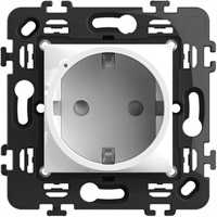 Контакт 16A Smart Шуко 2 мод. с носеща рамка цвят Бял Classia Bticino с Netatmo