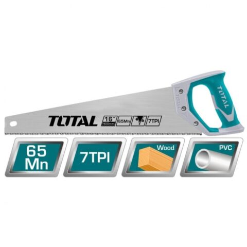 Трион ръчен с 2K дръжка TOTAL, 7 TPI TOTAL HAND SAW