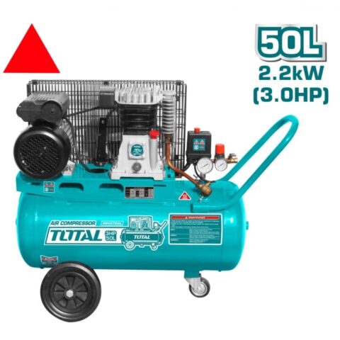 Бутален компресор TOTAL INDUSTRIAL, 50 L, 2200 W