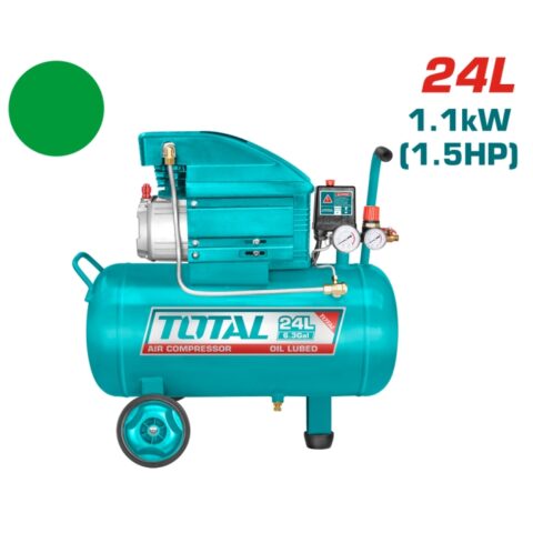 Бутален компресор TOTAL, 24 L, 1100 W