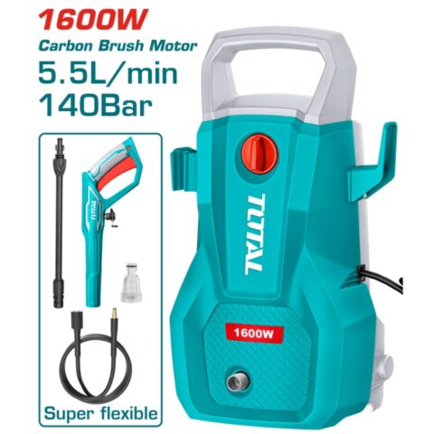 Водоструйка TOTAL, 1600 W, IPX5, 140 Bar, 5.5 L/min