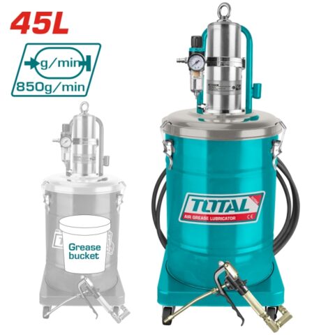 Пневматична система за гресиране TOTAL Industrial, 45 L, 400 bar