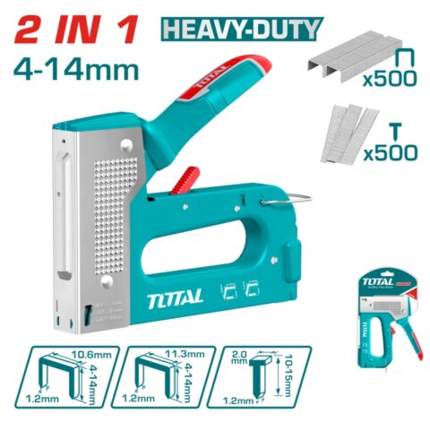 Такер 2в1 TOTAL INDUSTRIAL, Heavy Duty, 4 - 14 мм