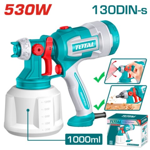 Електрически пистолет за боядисване TOTAL INDUSTRIAL, 530 W, 0.41 L/min