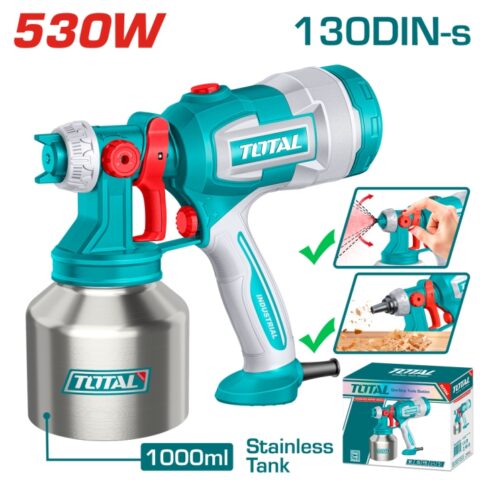 Електрически пистолет за боядисване TOTAL INDUSTRIAL, 530 W, 0.41 L/min