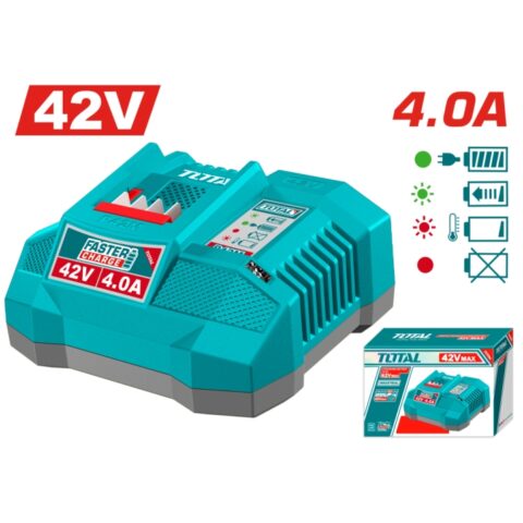 Зарядно устройство за Li-Ion батерии TOTAL INDUSTRIAL, 42 V, 4 A