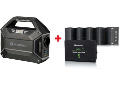 Комплект BRESSER Портативно захранване 100W + Преносим слънчев панел 60W