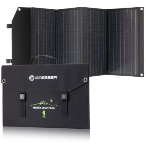 Мобилно слънчево зарядно устройство Bresser 120W с 3xUSB (бързо зареждане) и DC изход