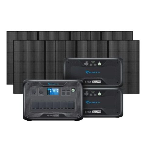 Соларна система за ток AC500+2 броя батерии B300S+2 броя панели 350W PV350